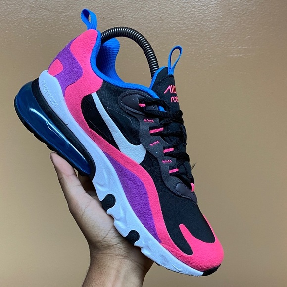 Nike Air Max 270 React “Black Hyper Pink Vivid Purple” Size 8.5 🚨READ BELOW!🚨 - Picture 11 of 17